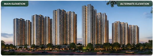 Embassy Space Sadahalli conceptual residential tower elevations Embassy Space Sadahalli conceptual residential tower elevations