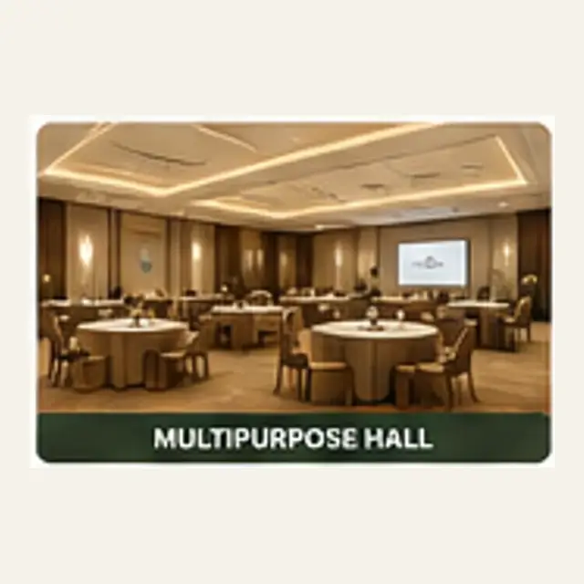Multipurpose community hall with flexible seating and event space